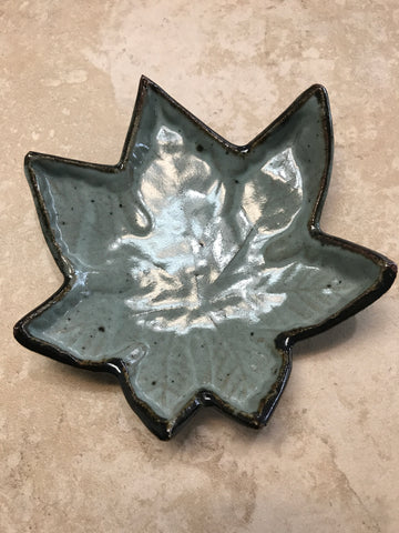 Pottery Leaf Shaped Dish