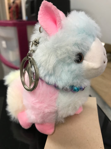 Baby Llama Keychain w/beaded necklace