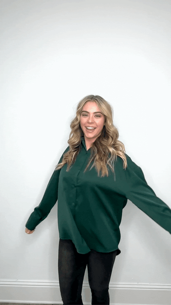 Kathryn Classic Button-Up, Forest Green Grace+Emma
