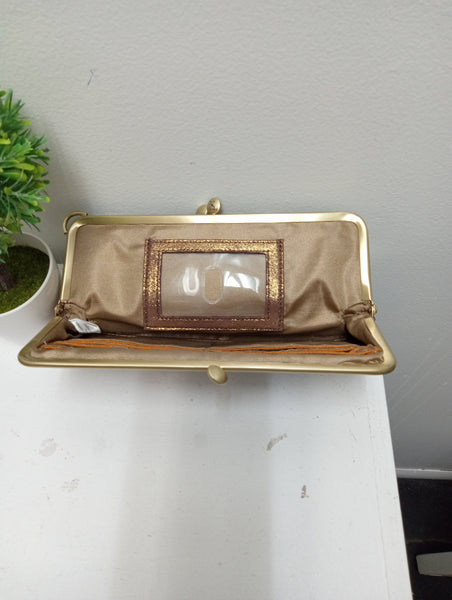 8"x4" Metallic Gun Metal Vintage Hobo w/kiss lock clutch OhhMy! Gifts and Things, LLC