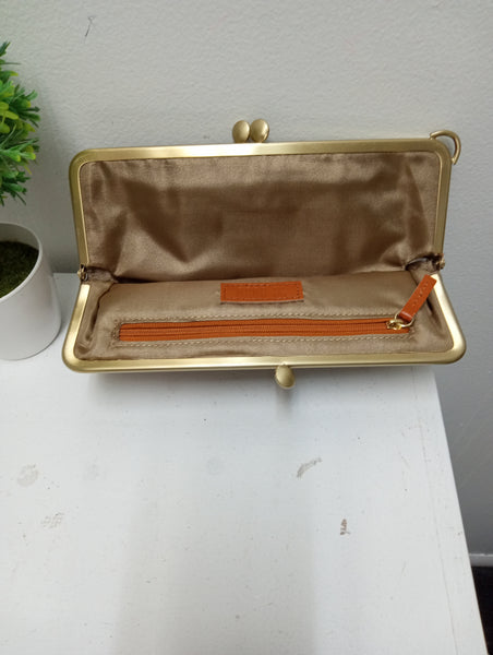 8"x4" Metallic Gun Metal Vintage Hobo w/kiss lock clutch OhhMy! Gifts and Things, LLC