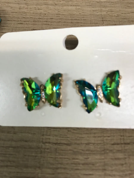 Butterfly Studs-green