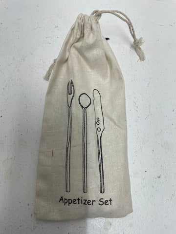 Small Appetizer Cutlery 3-piece brass Set