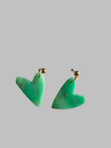 Jade Heart Earrings