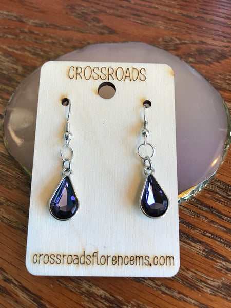 Birthstone Earrings-February-amethyst