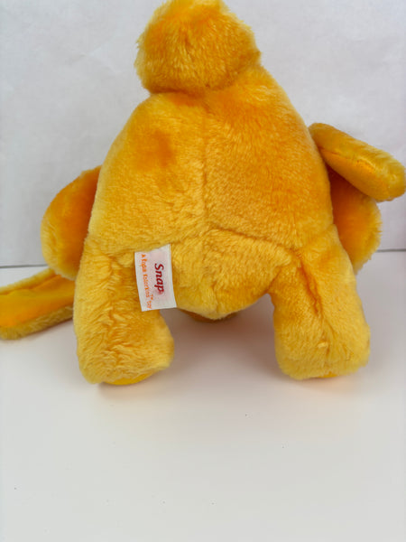 Vintage Kodak Kolorkins Plush Snap 1989 Stuffed Animal Yellow 8" Used W/ Tag