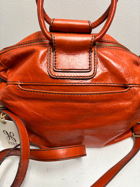 Hobo Sheila Medium Polished Leather Grenadine Leather Handbag-PreLoved Kathy Mangum