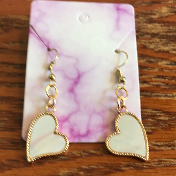 Assorted Earrings-Gold Dangle Heart