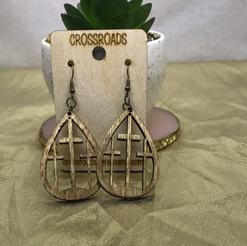 Three Crosses Earrings