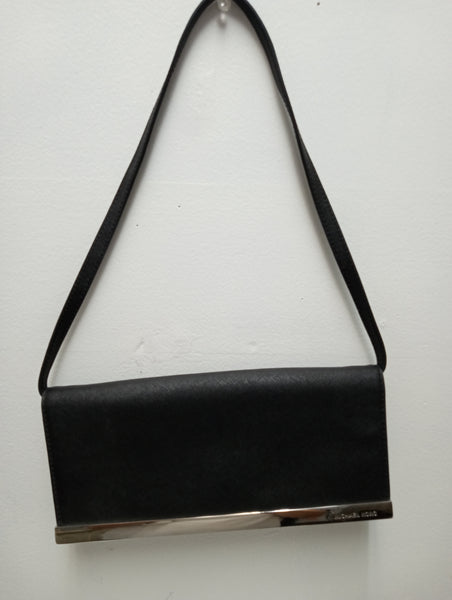 Michael Kors Black Shoulder Bag 11x6 Leather Crossbody Handbag Kathy Mangum