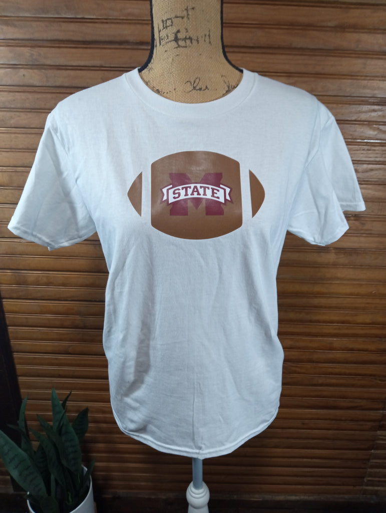 Boys Gildan T-Shirts/MSU/football w/M State