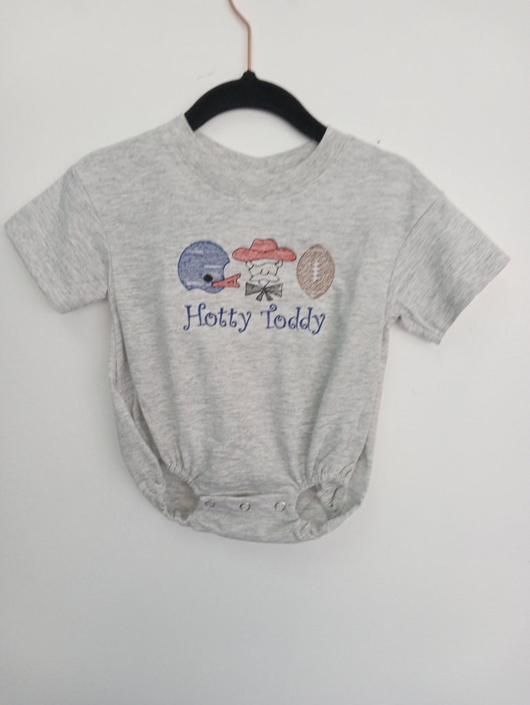 Boys Gray Hotty Toddy Football Bubble– Ole Miss Fan Outfit Sew Sisterly