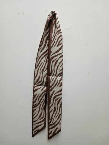 Skinny Scarf 35"x2.5" | Lightweight Wrap & Hair Tie Amanda Queen