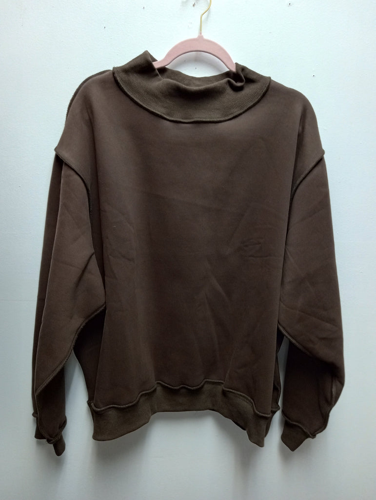 Bucket list Brown Mock neck Sweater OhhMy! Gifts and Things, LLC