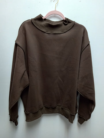Bucket list Brown Mock neck Sweater OhhMy! Gifts and Things, LLC