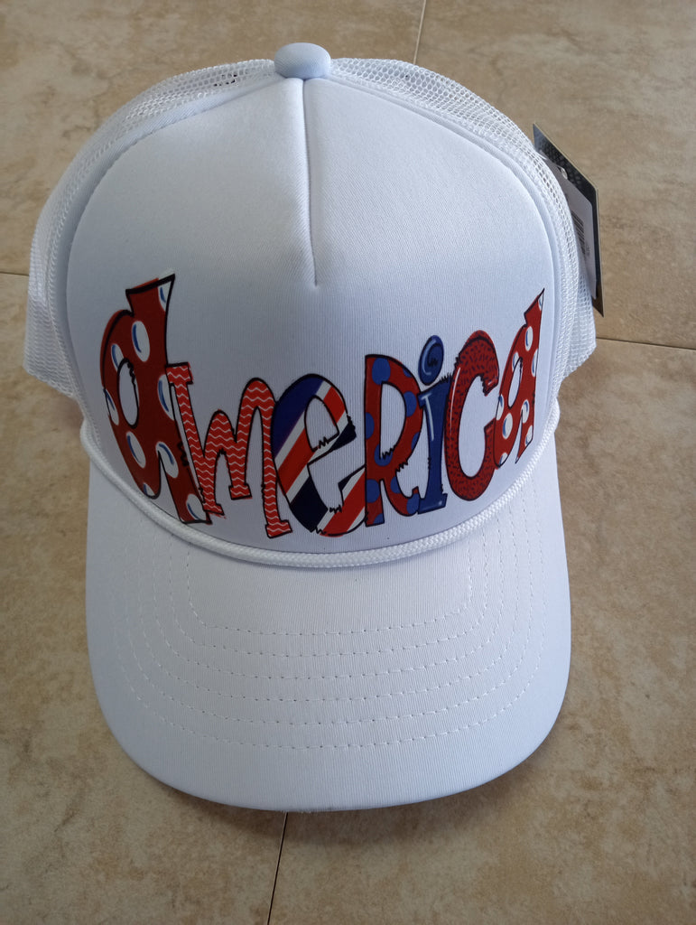 C.C. White Patriotic hats 