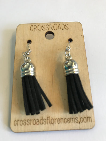 Tassel Earrings-black