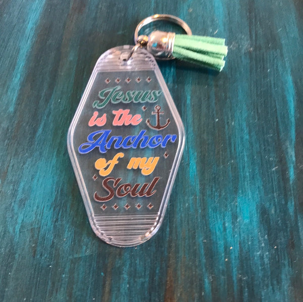 Handmade Motel Keychains-Jesus is the Anchor of my Soul