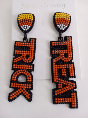 Candy Corn stud w/Trick Treat Earrings
