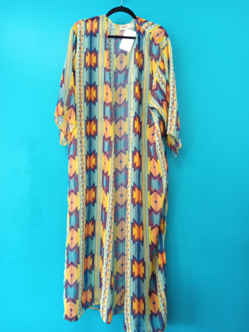 Cheeky's 2XL Aztec Maxi Kimono