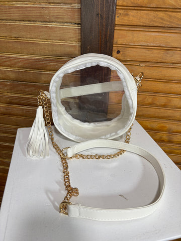 Clear Round Gameday & Festival Shoulder Bag | 7.5" Stadium-Approved Crossbody Amanda Queen