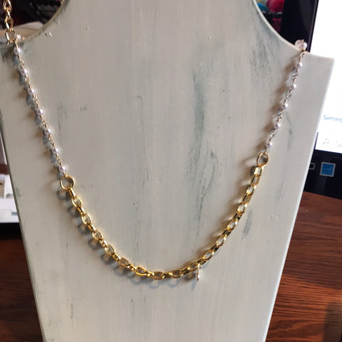 Pearl Gold Strand Necklace