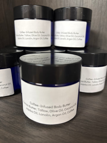 Coffee Infused Body Butter - Energizing Natural Moisturizer for Smooth Skin Gennifer Hankins