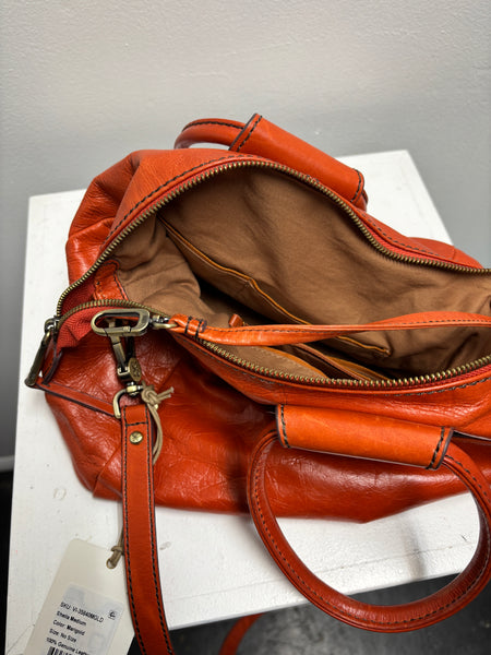 Hobo Sheila Medium Polished Leather Grenadine Leather Handbag-PreLoved Kathy Mangum