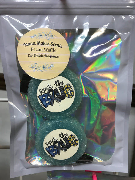 Assorted Scents and Style Car Freshies-Pecan Waffle-Back The Blue