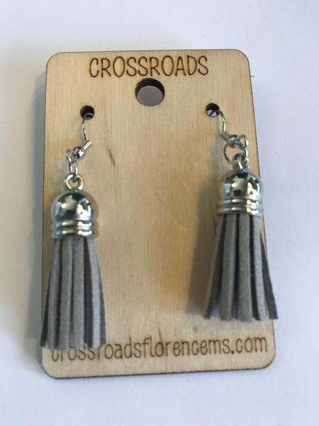 Tassel Earrings-gray