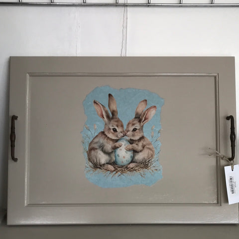 Table or Bed Tray w/Bunny Print