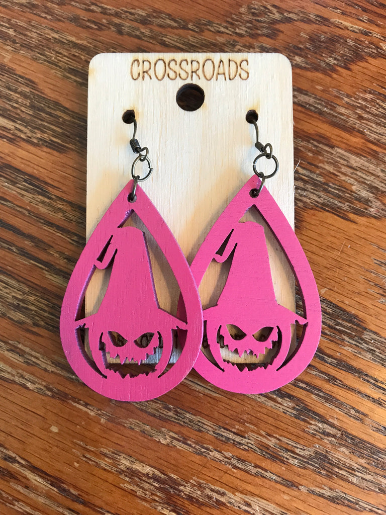 Scarecrow Earrings-Pink