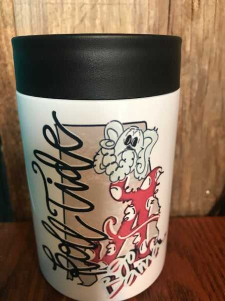 Stainless Can Koozie (Regular Sized)-elephant