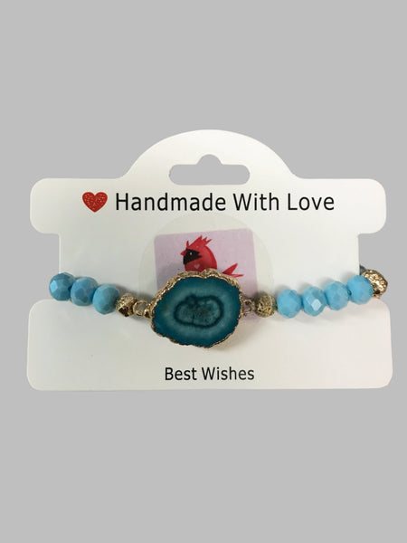 Agate Stone Bracelets-Blue