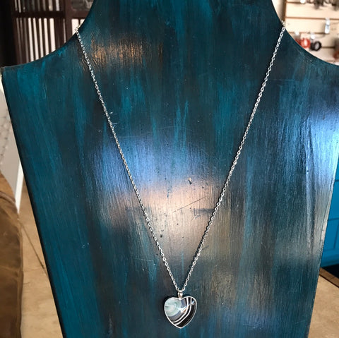 Necklace - Hand Painted Heart Pendent