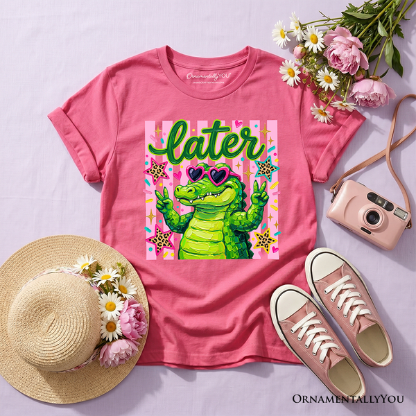 Later Alligator Kids T-Shirt, Funny Coquette Animal Tee for Youth Girls OrnamentallyYou