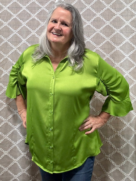 In The Limelight Satin Blouse