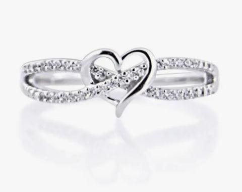 ~Ring: Infinity Heart Cross Zircon Ring