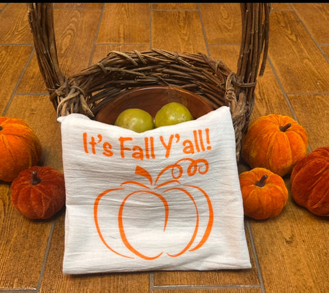"It’s Fall Y’all!" Dish Towel OhhMy! Gifts and Things, LLC