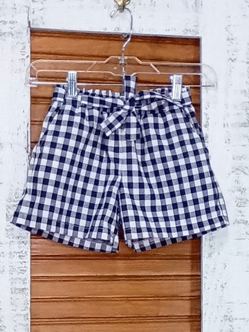 Girls Navy Plaid Shorts OhhMy! Gifts and Things, LLC