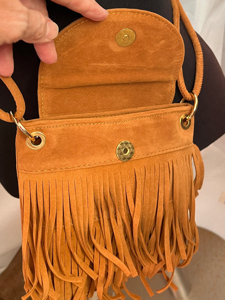 Small fringe shoulder/ crossbody purse or bag