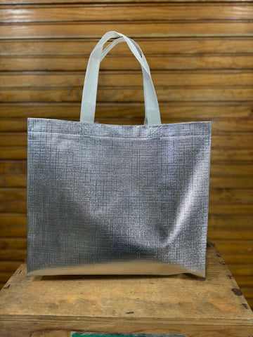 Silver Bags-12"x13" w/White Handle