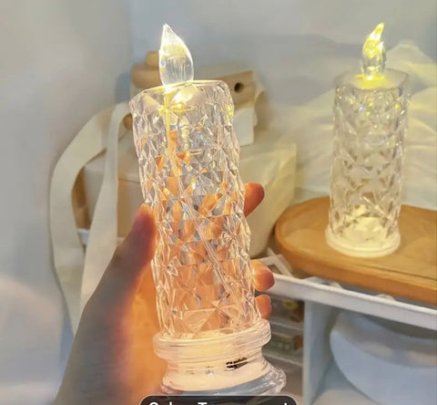 Clear Battery Powered Candle