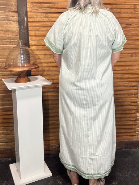 Striped Sage Maxi Dress Landon Ramsey-Maria Briones