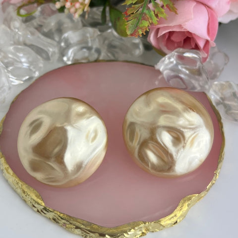 Vintage Pearlized Clip-On Earrings – Classic Statement for Timeless Style OhhMy! Gifts and Things, LLC
