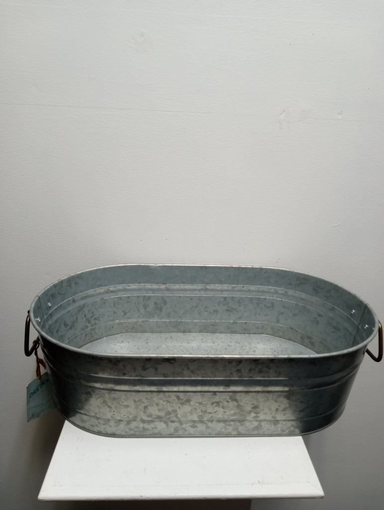 Galvanized Bucket | Rustic Farmhouse Planter & Storage Tub