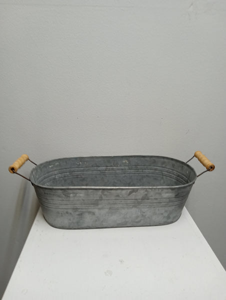 Galvanized Bucket | Rustic Farmhouse Planter & Storage Tub