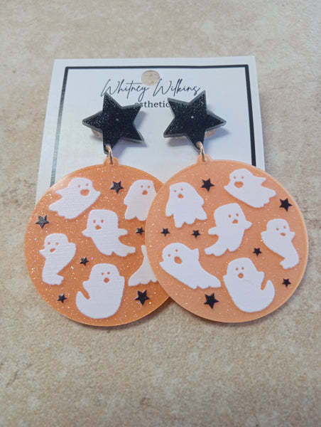 Halloween acrylic stud earrings