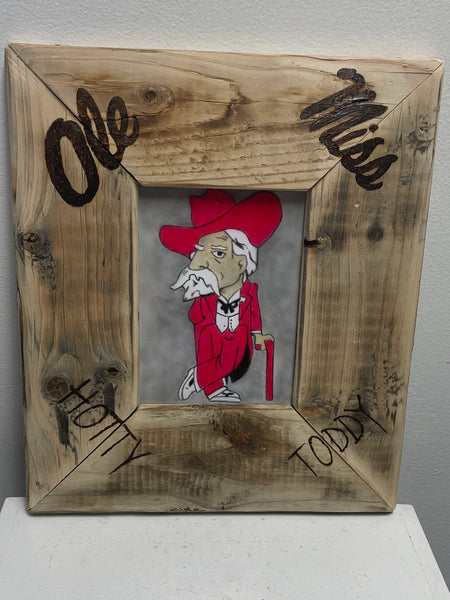 Handmade Wood Picture frames w/Air brush picture
