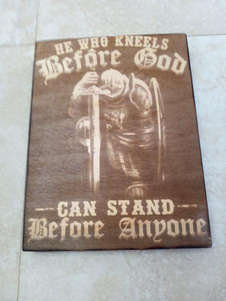8.5 x 6.5 Christian Wood-Burned & Laser-Engraved Art
